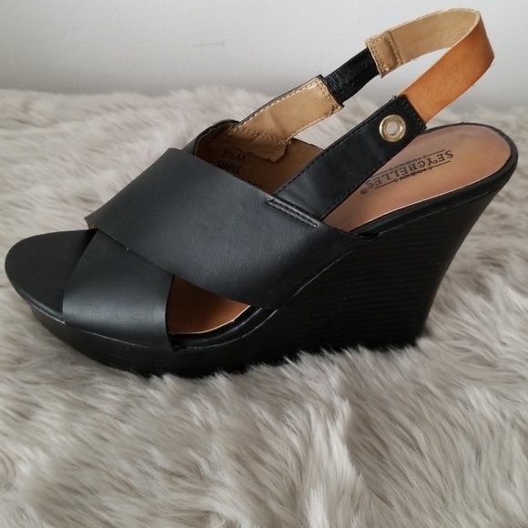 Seychelles Shoes - Seychelles Maple Wedge Black 8.5